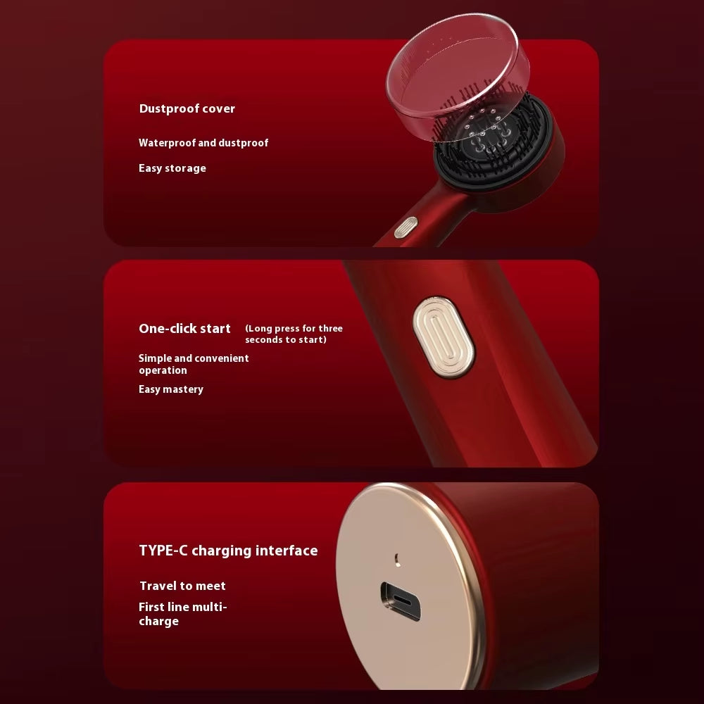 Electric Vibration Scalp Massage Comb – Essential Oil Applicator & Hair‑Care Brush